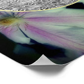 Clematis bloemblaadjes Abstract Voeg je foto toe Poster (Hoek)