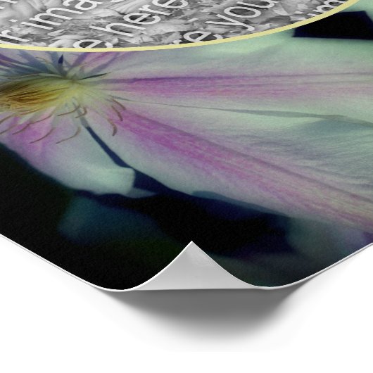 Clematis bloemblaadjes Abstract Voeg je foto toe Poster (Hoek)