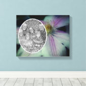 Clematis Bloemblaadjes Creëer Uw Eigen Foto Canvas Afdruk (Insitu (Houten vloer))