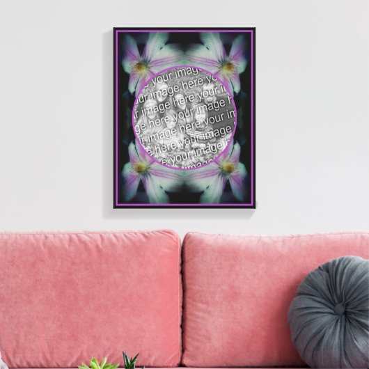 Clematis Bloemblaadjes Frame Maak Je Eigen Foto Canvas Afdruk (Insitu (Woonkamer))