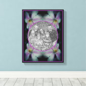 Clematis Bloemblaadjes Frame Maak Je Eigen Foto Canvas Afdruk (Insitu (Houten vloer))