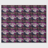 Clematis bloemblaadjes gepersonaliseerd cadeaupapier (Vlak)