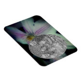 Clematis bloemblaadjes Lijst Creëer Uw eigen foto Magneet (Rechterzijde)