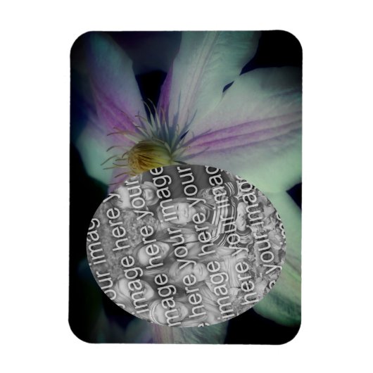 Clematis bloemblaadjes Lijst Creëer Uw eigen foto Magneet (Verticaal)