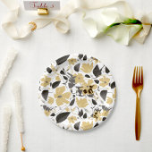 Clematis Bloemen Geel Grijs Botanisch Papieren Bordje