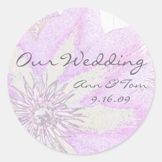 Clematis bruiloft envelop zegel (Voorkant)