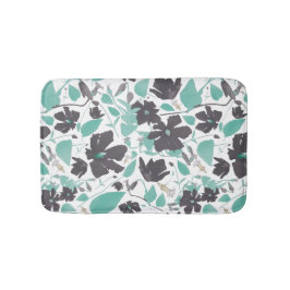 Clematis Chocolate Mint Floral Pattern Badmat