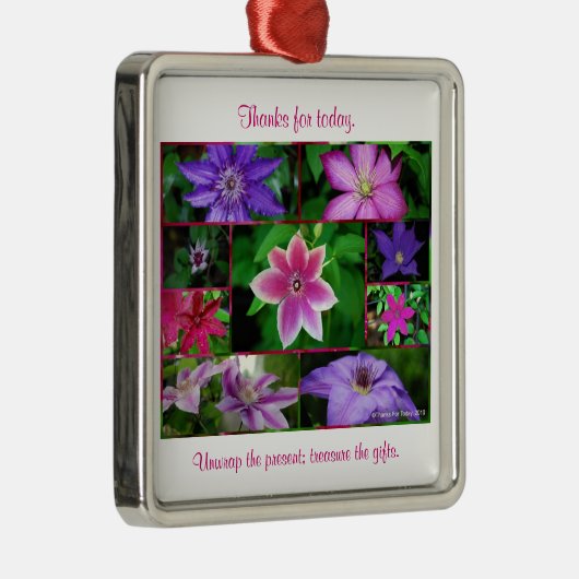 Clematis collage Ornament (Rechts)
