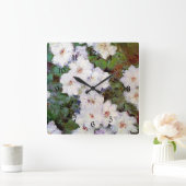 Clematis door Claude Monet Vierkante Klok (Huis)