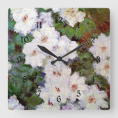 Clematis door Claude Monet Vierkante Klok (Voorkant)