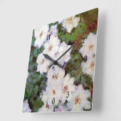 Clematis door Claude Monet Vierkante Klok (Hoek)