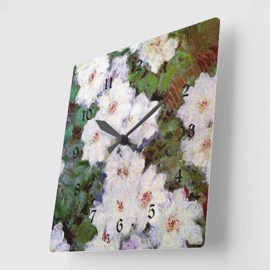 Clematis door Claude Monet Vierkante Klok (Hoek)