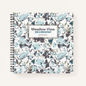 Clematis Elegant Blauw Bruin Vakantiehuis Notitieboek (Voorkant)