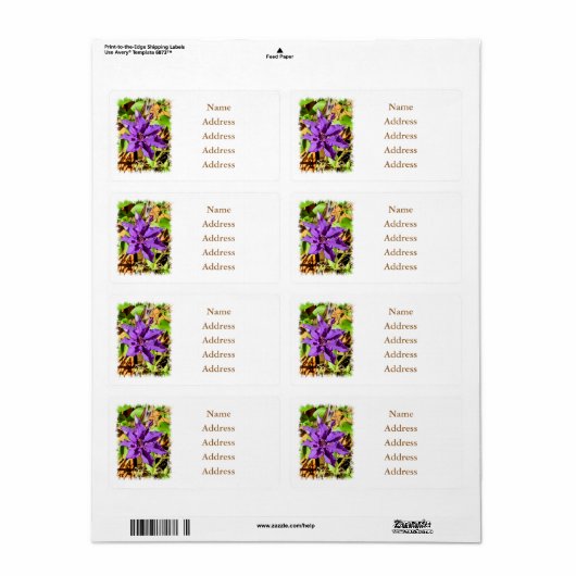 CLEMATIS ETIKET (Full Sheet)