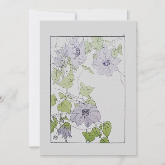 Clematis Feestdagenkaart (Voorkant)