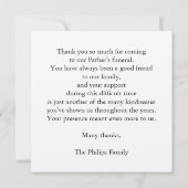 Clematis Floral Fotografie Dank u voor uw platte k Bedankkaart (Achterkant)