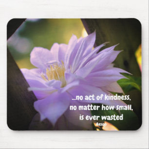 Clematis Flower Inspirerend Kindness Quote Muismat
