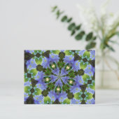 Clematis Flower Kaleidoscope Briefkaart (Staand voorkant)
