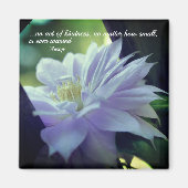 Clematis Flower Kindness Inspirerend Magneet (Voorkant)