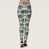 Clematis Flower Natuur Abstract patroon Leggings (Achterkant)