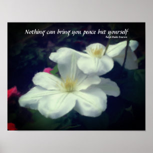 Clematis Flower Peace Quote Inspirerend Poster