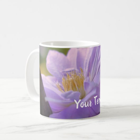 Clematis Flower Personalized Koffiemok (Voorkant links)