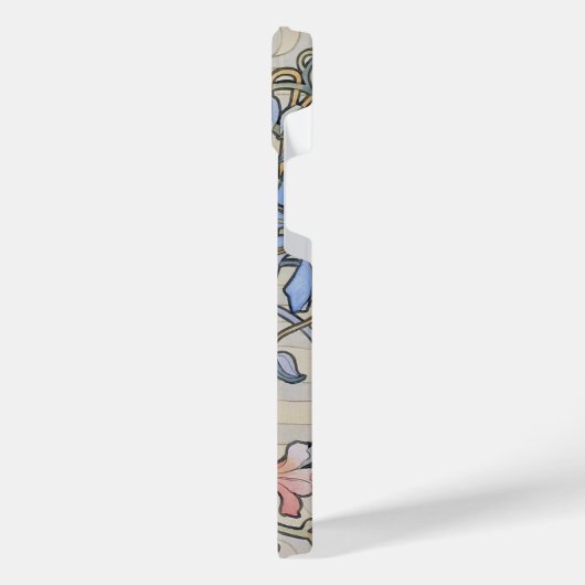 Clematis Flowering Vine Alphonse Mucha iPhone Hoesje (Linkerkant)