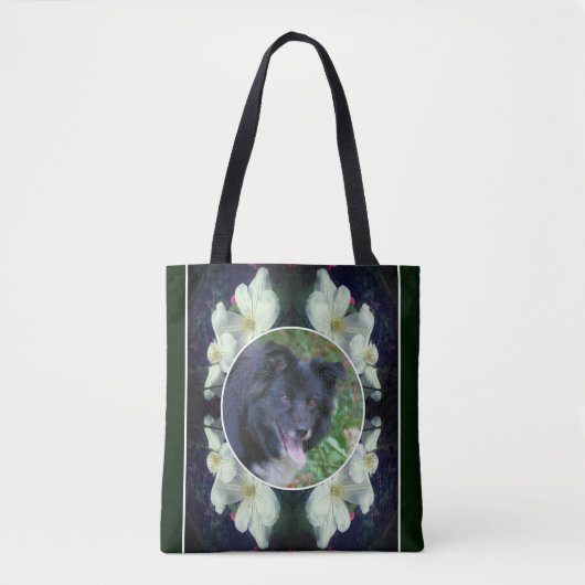 Clematis Flowers Lijst Creëer Uw Eigen Huisdier Fo Tote Bag (Voorkant)