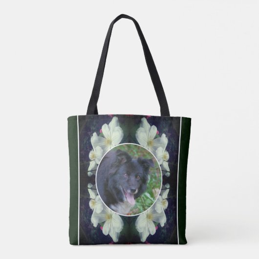 Clematis Flowers Lijst Creëer Uw Eigen Huisdier Fo Tote Bag (Achterkant)