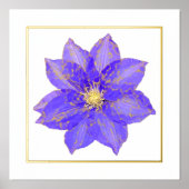 Clematis Folie Accent Print Poster (Voorkant)