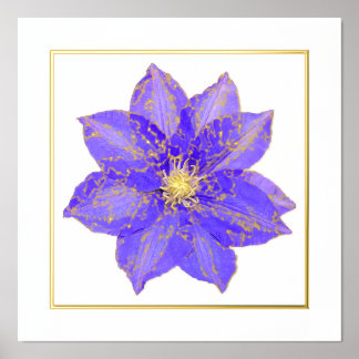 Clematis Folie Accent Print Poster