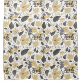 Clematis Geel Grijs Bloemen van de Bloemrijke Wate Douchegordijn