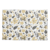 Clematis Geel Grijs Waterverf Bloemen Decor Kussensloop (Achterkant)