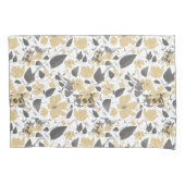 Clematis Geel Grijs Waterverf Bloemen Decor Kussensloop (Voorkant)