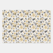 Clematis Geel Waterverf Bloemen Inpakpapier Vel (Voorkant)