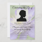 Clematis-herdenkingsuitnodiging Kaart (Voorkant)