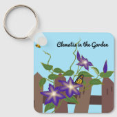 Clematis in de tuin sleutelhanger (Voorkant)