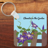 Clematis in de tuin sleutelhanger (Voorkant)