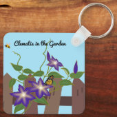 Clematis in de tuin sleutelhanger (Achterkant)