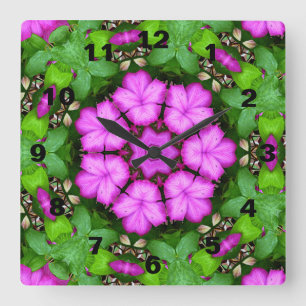 Clematis Kaleidoscoop Vierkante Klok