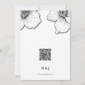 Clematis Lijntekening Formeel 🌸 Bloemig Modern Save The Date (Achterkant)