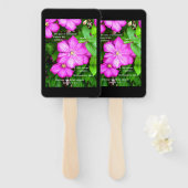 Clematis met Romeinen 5:3-5 Handwaaier (Voorkant en achterkant)