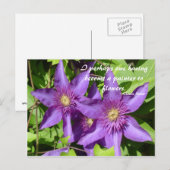 Clematis - Monet Briefkaart (Voorkant / Achterkant)