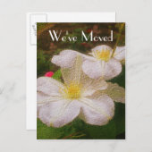 Clematis New Address Floral Art Aankondigingskaart (Voorkant / Achterkant)