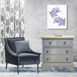 Clematis Paars Canvas Afdruk