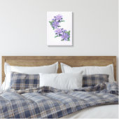 Clematis Paars Canvas Afdruk (Insitu (Slaapkamer))