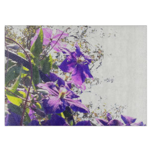 *~* Clematis Paars Flower Sky Snijplank