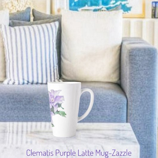 Clematis Paars Latte Mok