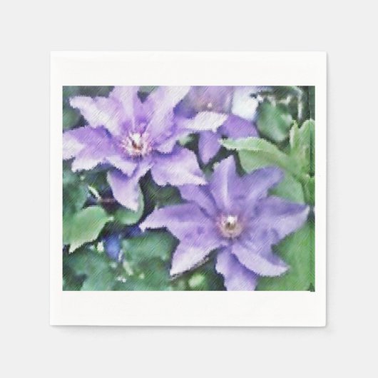 Clematis Paars Servet (Voorkant)