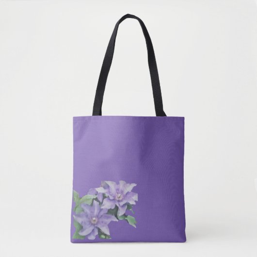 Clematis Paars Tote Bag (Voorkant)